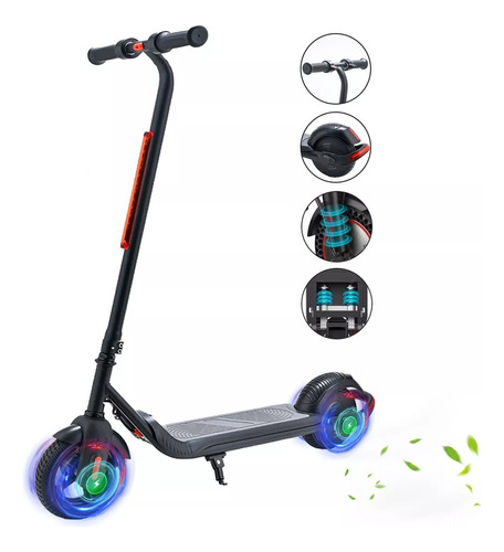 Scooter Patín Eléctrico Para Niños Led 250w 35 Km/h 2.5ah