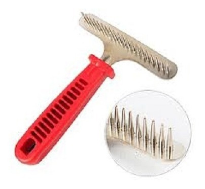 Cepillo Metalico Perros Mascotas 16 Dientes Peluqueria