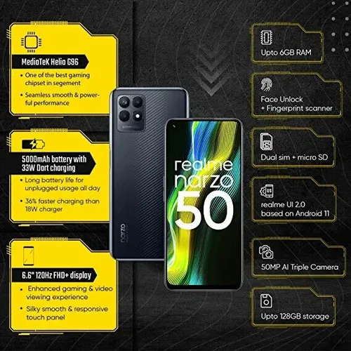 Oppo Realme Narzo 50 Rmx3286 4gb 128gb Dual Sim Duos