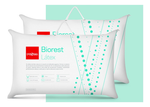 Rosen Set 2 Almohadas Biorest Americana