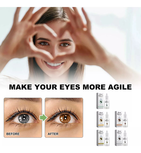 Gotas Para Ojos De 3 Colores, Solución Para El Cuidado De Lo