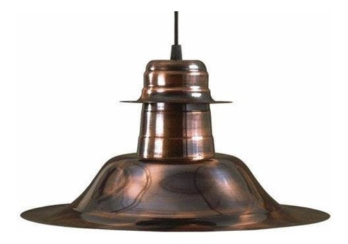 Imagen 5 de 10 de Campana Colgante Cobre + Lampara Vintage Puraluz Hot Sale