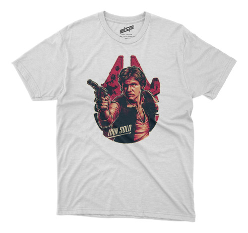 Remera Star Wars Han Solo Halcon Milenario Algodonblanca Dtg