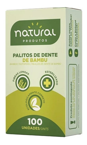 Palito De Dente Em Bambu Combo10