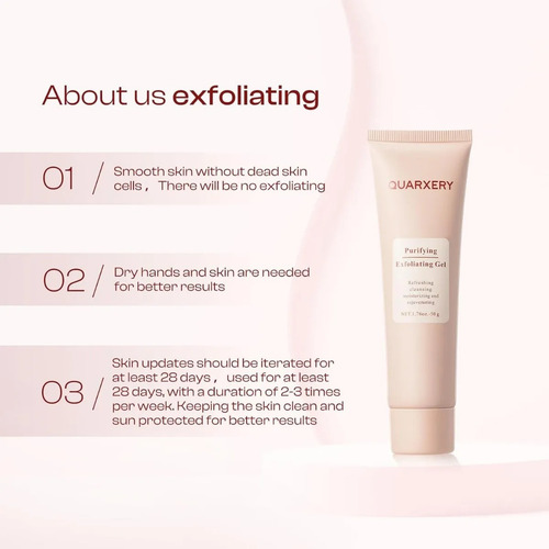 Gel Exfoliante Suave Quarxeria, Gel Exfoliante, 3 Unidades