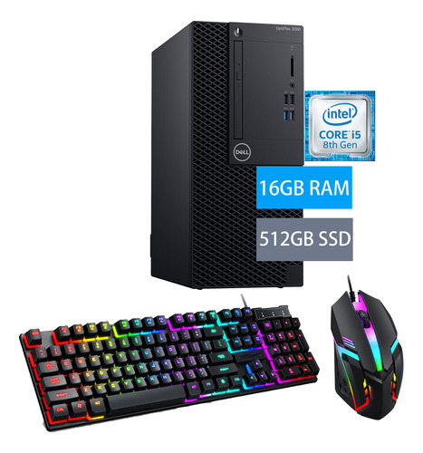 Dell Optiplex 3060 Tower Pc Core I5 16gb Ram 512gb Ssd Win11 (Reacondicionado)