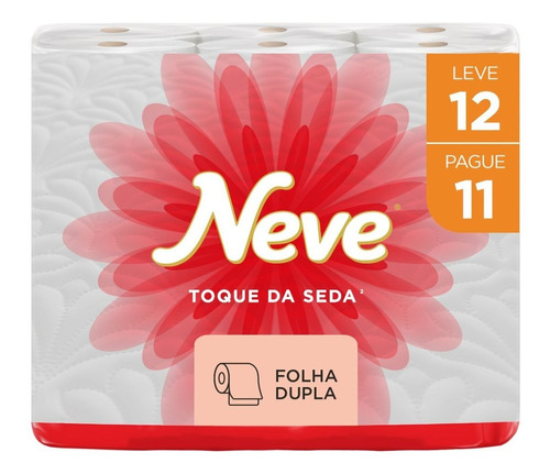 Papel Higiênico Supreme Toque De Seda Com 12 Rolos Neve