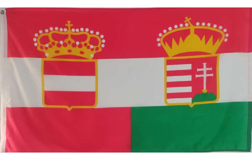 Bandera Austria-hungria Doble Faz Tamaño 90cmx150cm Polyeste