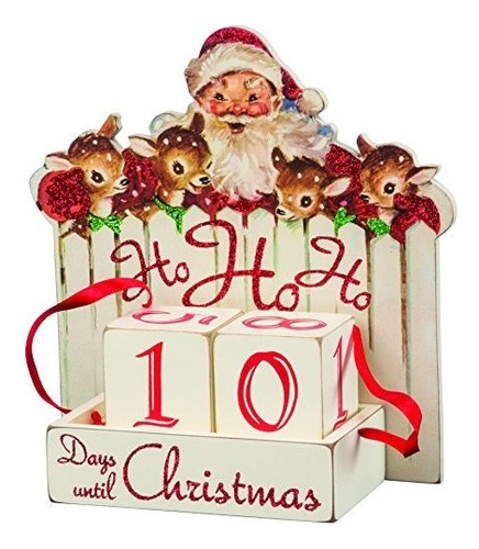 Primitivos De Kathy Vintage Christmas Wood Countdown Box, H