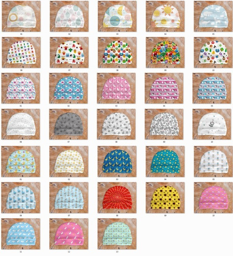 Kit 65 Diseños Para Sublimar Gorritos De Bebes - Sublimacion