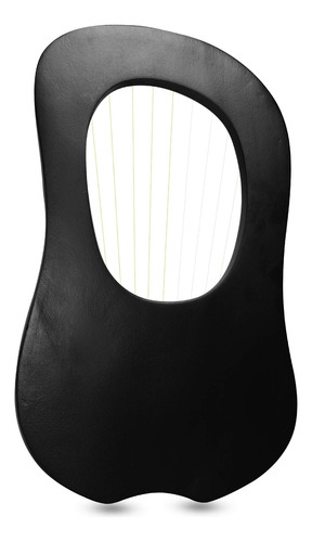 Arpa De Lira 10 Cuerdas Metal Grabado Floral Dorado Verde Dorado, Verde, Cromo Acabado