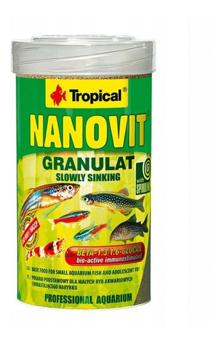 Ração Para Peixe Nanovit Granulat 70g 100ml Tropical