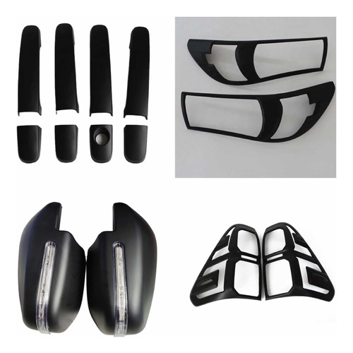 Set De Biseles Negro Para Hilux Revo 2016+