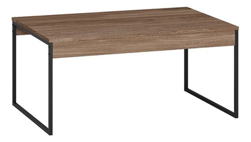 Mesa De Centro Compacta Joy Legno Base De Metal Y Tapa Mdp