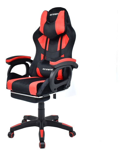 Silla Gamer Extingtion Sapp Gamuza Cuerina - Color Rojo