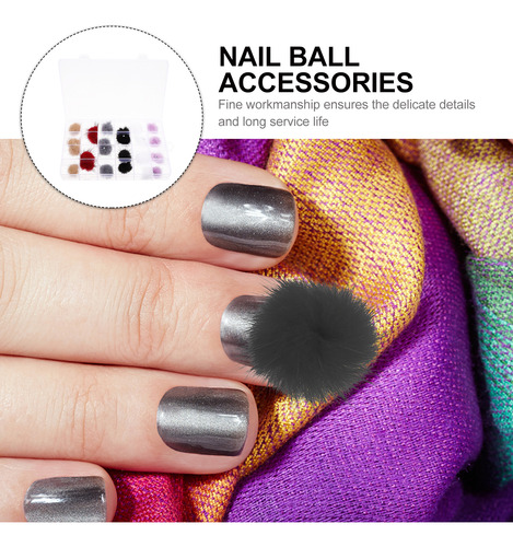 Uñas Postizas Con Puntas Y Bolas De Pelo, Accesorios Para Se