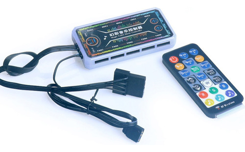 Zh Controlador De Ventiladores Music Rhythm + Aura Sync Con