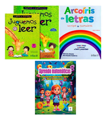 Juguemos A Leer Ed Holograma + Arcoíris + Aprendo Mate.