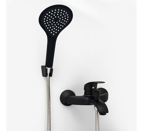 Griferia Exterior Monocomando Ducha Vitra 7421 Negra Mozart