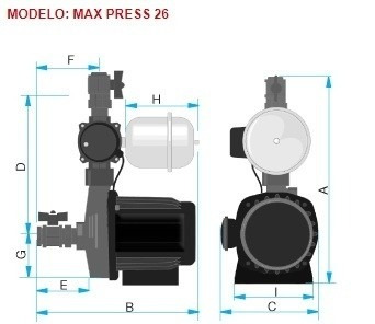 Imagen 8 de 10 de Bomba Presurizadora Rowa Press Max 26