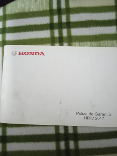 Manual De Propietario De Honda Hrv 2017 (Reacondicionado)