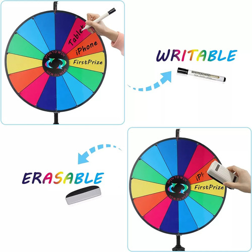 Ruleta De Fortuna Con Base De Metal De Altura Ajustable