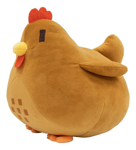 Pelúcia de frango Stardew Valley, 4 peças, cor azul+cinza+marrom+bege, pau grande
