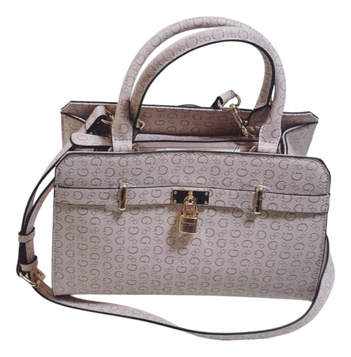 Bolsa Satchel Color Rosa Claro Marca Guess Rosa Claro
