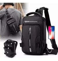 Comprar Pecheras Mochila Bolsa De Hombro Bandolera De Viaje Color Negro