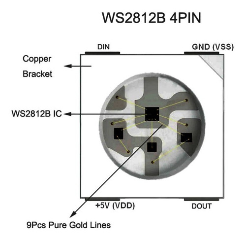 2m Fita Led Ws2812b 60/m 5v+ Arduíno Nano V3+ Conector 3pin