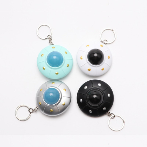 Llavero Con Diseño De Nave Espacial Con Luz Led Ovni,