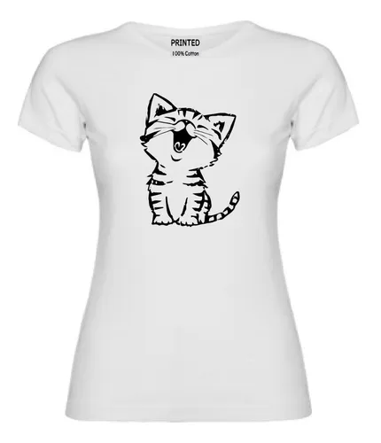 Polera gato mujer hotsell