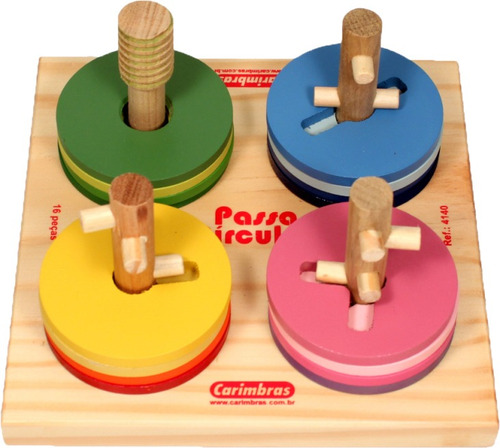 Imagem 1 de 9 de Jogo Passa Círculo Brinquedo Educativo Infantil À Vista