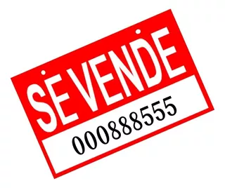 Cartel Aviso De Se Vende Letrero Y A