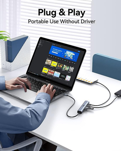 Hub Multipuerto Usb-c Plug And Play