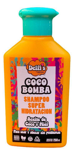 Shampoo Coco Bomba Bellissima Delfi Super Hidratacion Miel