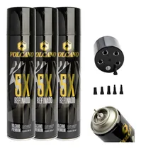 Comprar 3 Refil Gás Butano Maçarico Isqueiro 5 Adaptadores Volcano