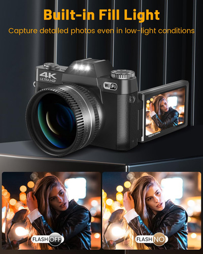 Cámara Digital Vjianger 2024 Upgrade 56mp 4k Para Fotografía