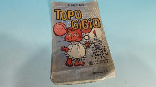 Antiguo Sobre De Figuritas Topo Gigio