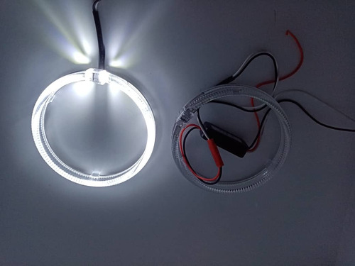 X2 Anillos Luz Led Circular Universal Ojos Ángel Blanco