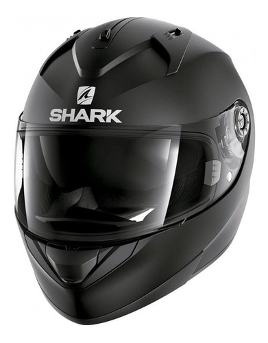 Capacete para moto  integral Shark  Ridill  black mat blank mat tamanho P 