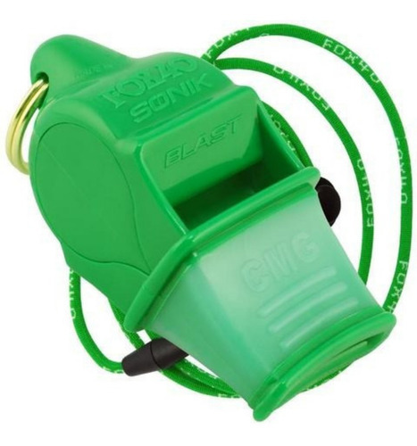 Silbato Fox 40 Sonik Blast Cmg Con Collarin Color Verde