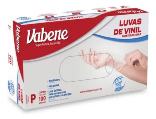 Luva Vinil Transparente P - Sensibilidade E Maciez