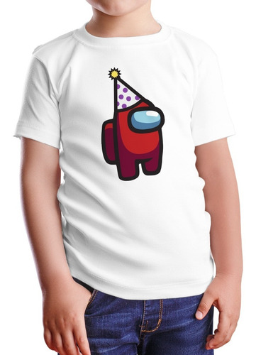 Polera Niños Among Us Cumpleaños 100% Algodón Gme26