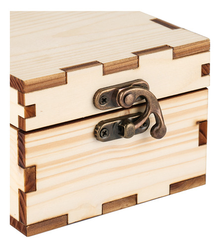 Caja De Madera Cuadrada For Guardar Relojes, Portátil