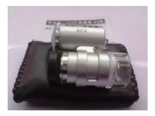 Imagen 6 de 9 de Mini Microscopio Bolsillo 60x Con Luz Led Y Uv Billetes