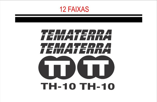 Kit Adesivos Rolo Compactador Tematerra Th-10 Ca-03093 Mq Cor