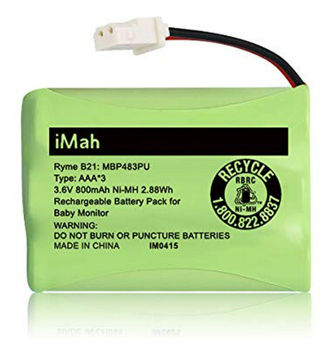 Imah Ryme B20 3.6v 900mah Paquete De Batería Para Motorola M