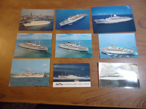 Postales De Barcos  Lote De 9 Pc  (sp)