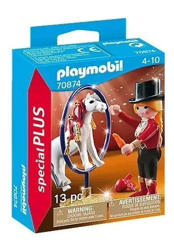 Playmobil figura hombre domador de caballos con latigo circo antiguo 3742